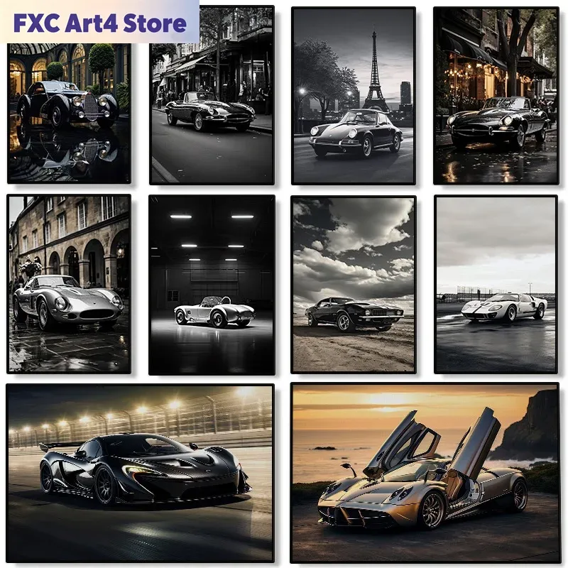 Luxury Lifestyle Photography - لوحة فنية حديثة بدون إطار لسيارات