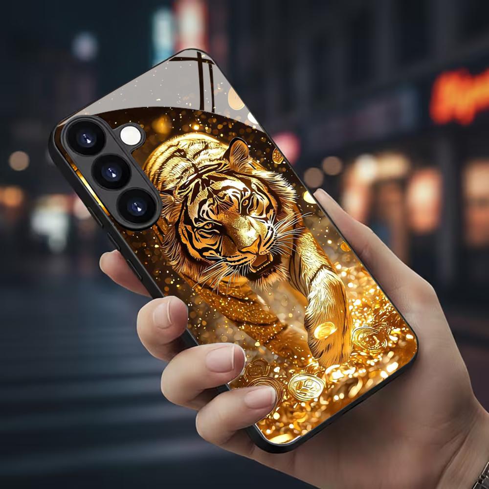 جراب هاتف زجاجي بنمط النمر لها - مراجعة Samsung Galaxy S24 وسعره